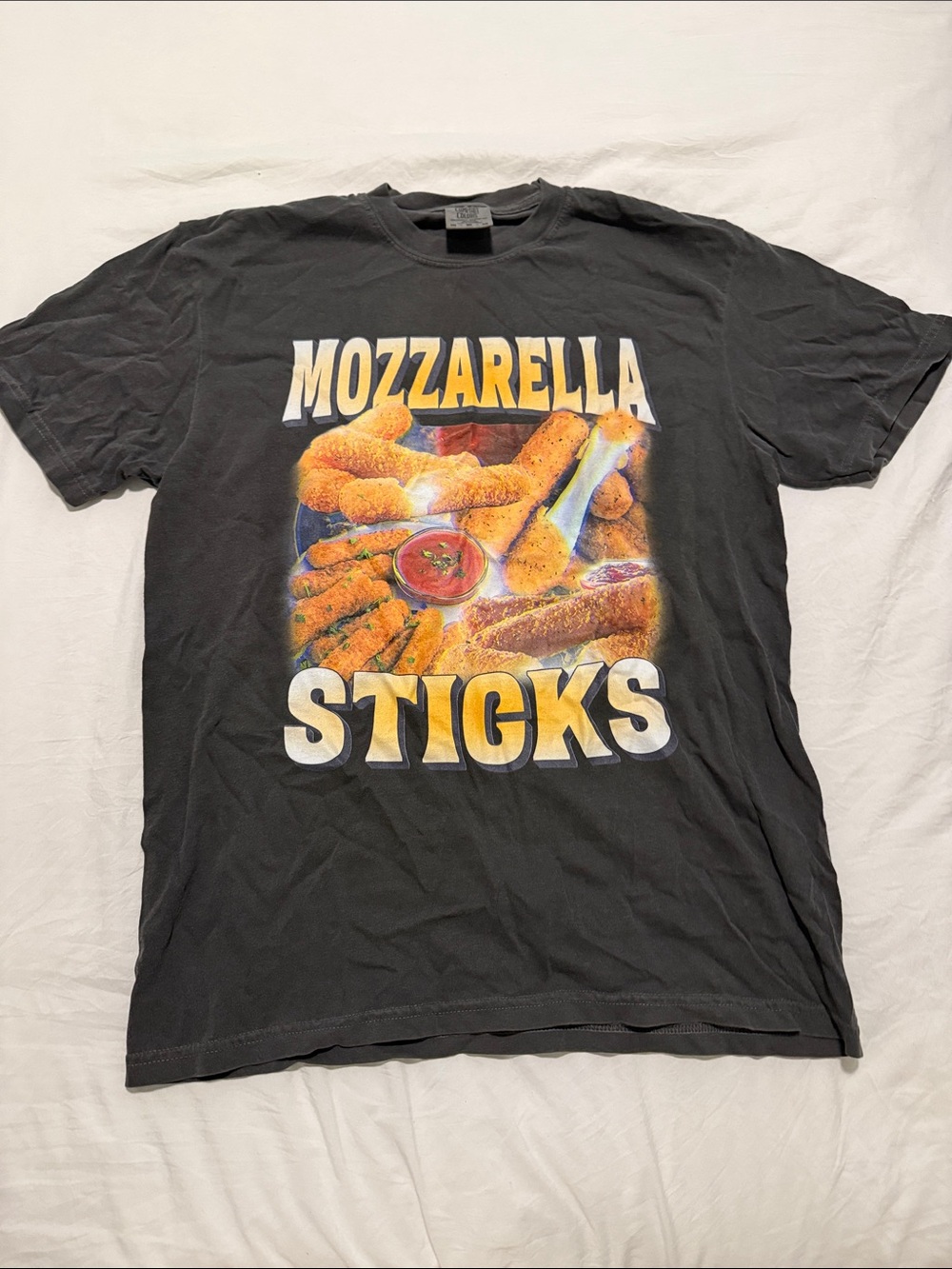 Black 'Mozzarella Sticks' Graphic Tee - Unisex